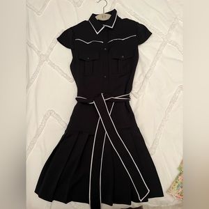 Alice and Olivia short sleeve black dress